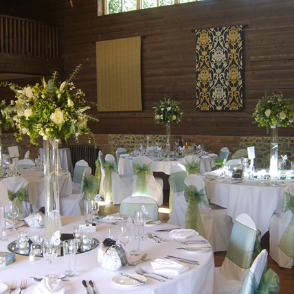 Wedding tables set up